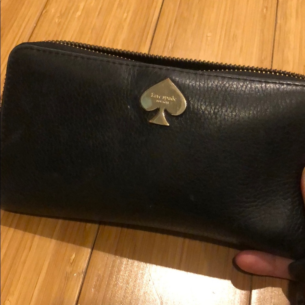 Black leather Kate Spade wallet
